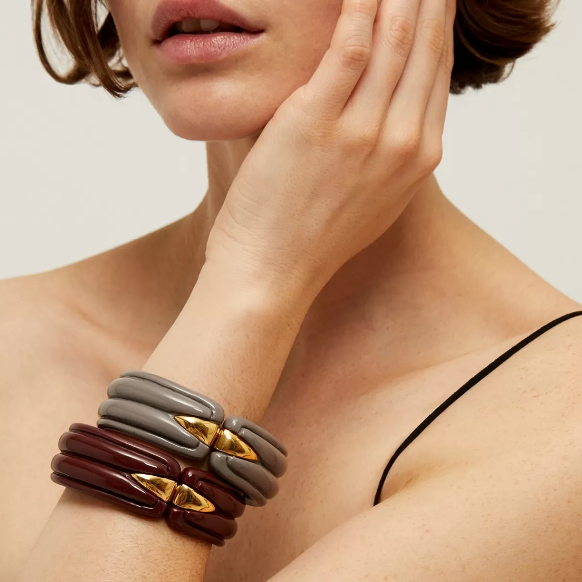 Gas Bijoux Bracelet Ecume acétate doré - Pourpre Flash Sale