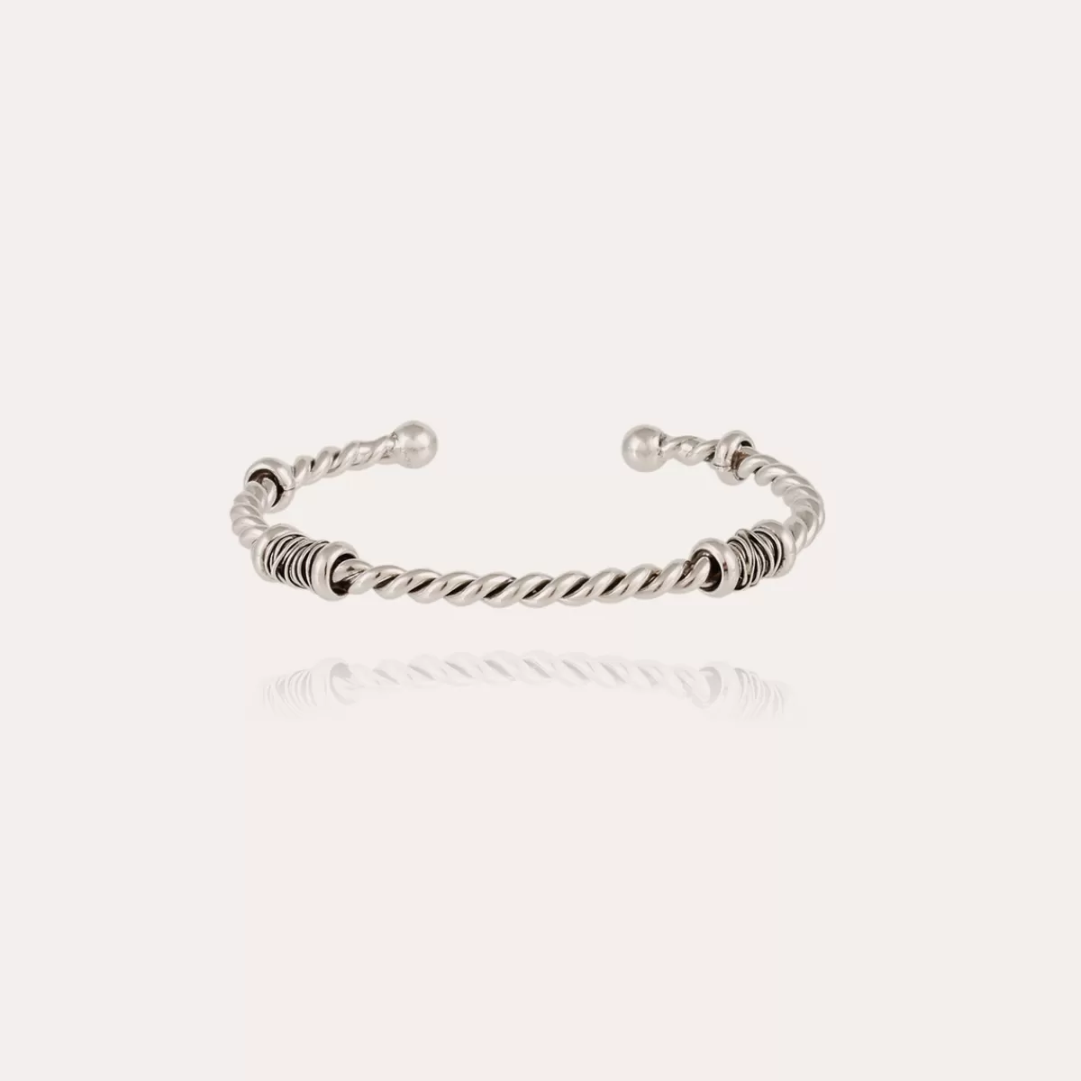 Gas Bijoux Bracelet jonc Torsade argenté Discount
