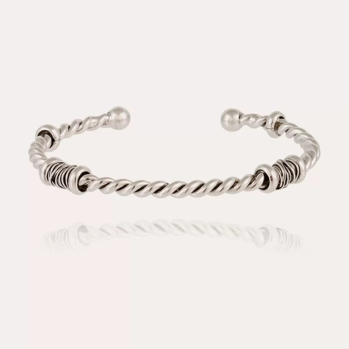 Gas Bijoux Bracelet jonc Torsade argenté Discount