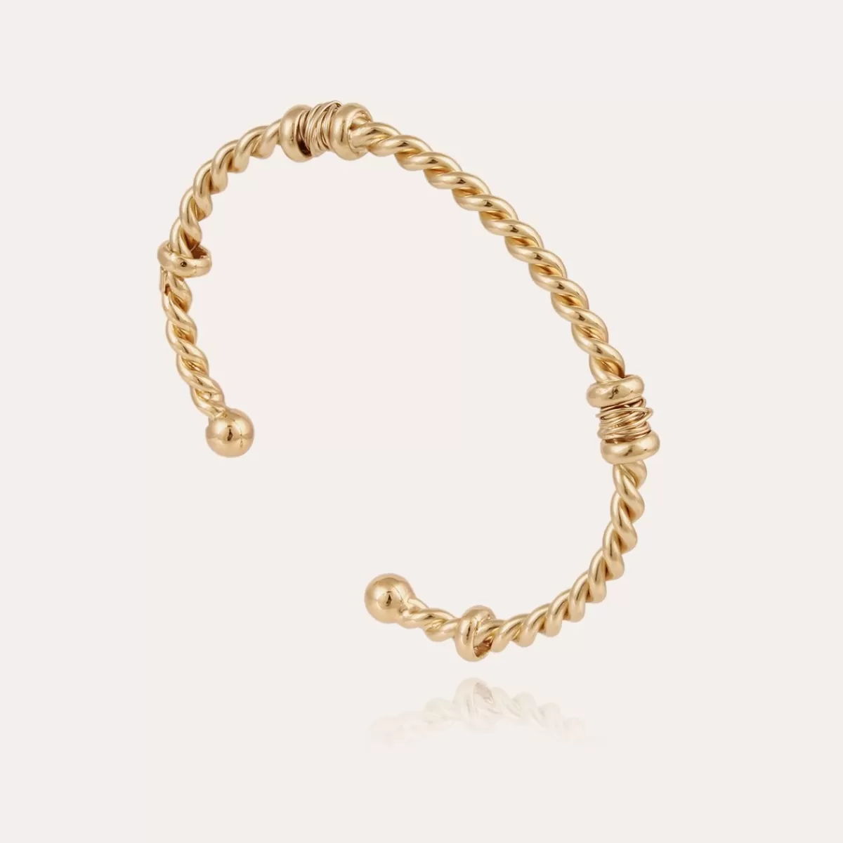 Gas Bijoux Bracelet jonc Torsade grand modèle doré Online
