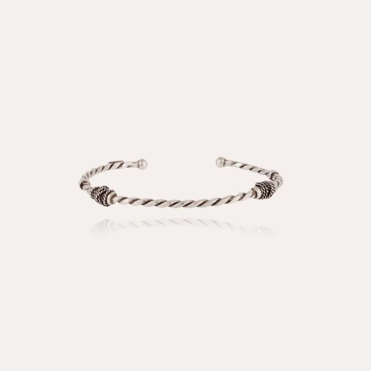 Gas Bijoux Bracelet jonc Torsade petit modèle argenté Sale