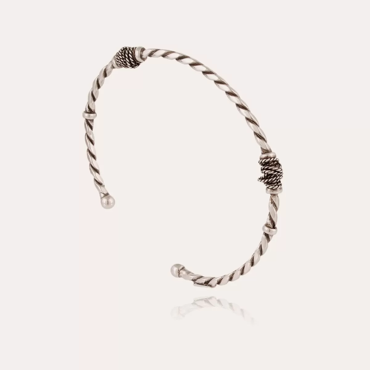 Gas Bijoux Bracelet jonc Torsade petit modèle argenté Sale