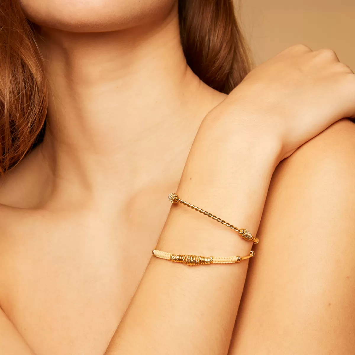Gas Bijoux Bracelet jonc Torsade petit modèle doré Flash Sale