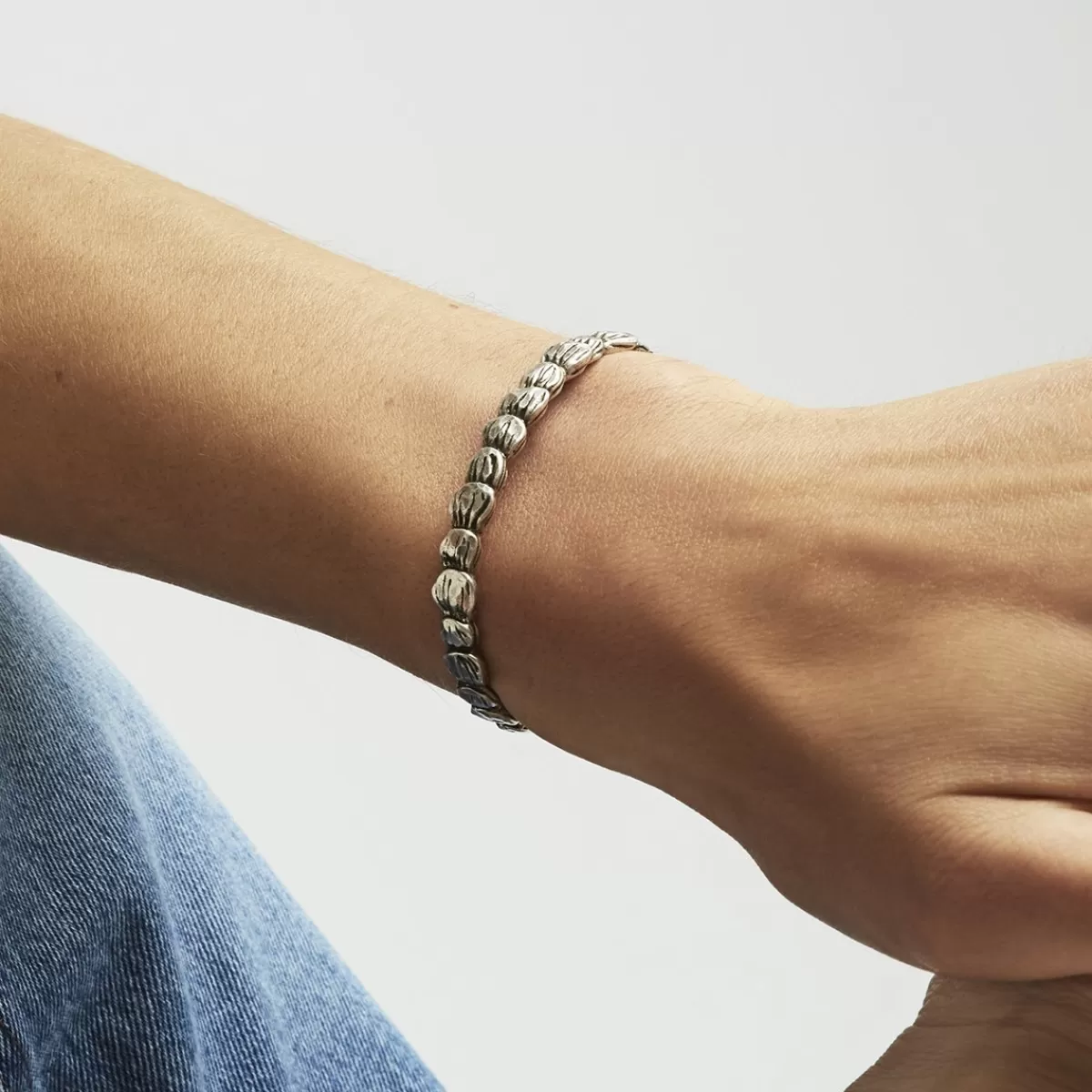 Gas Bijoux Bracelet Liane jonc grand modèle argenté Cheap