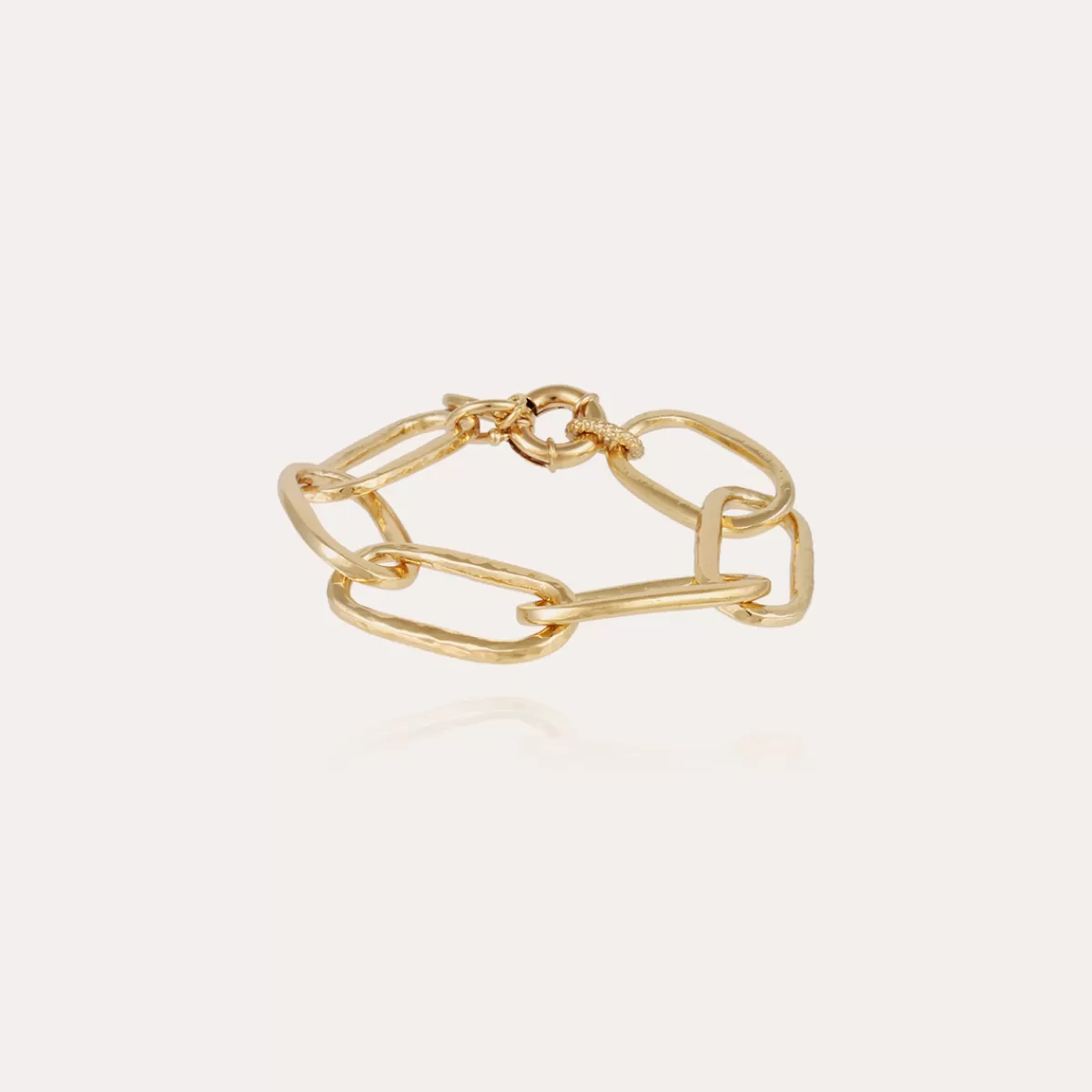 Gas Bijoux Bracelet Maille Ovale grand modèle doré Sale