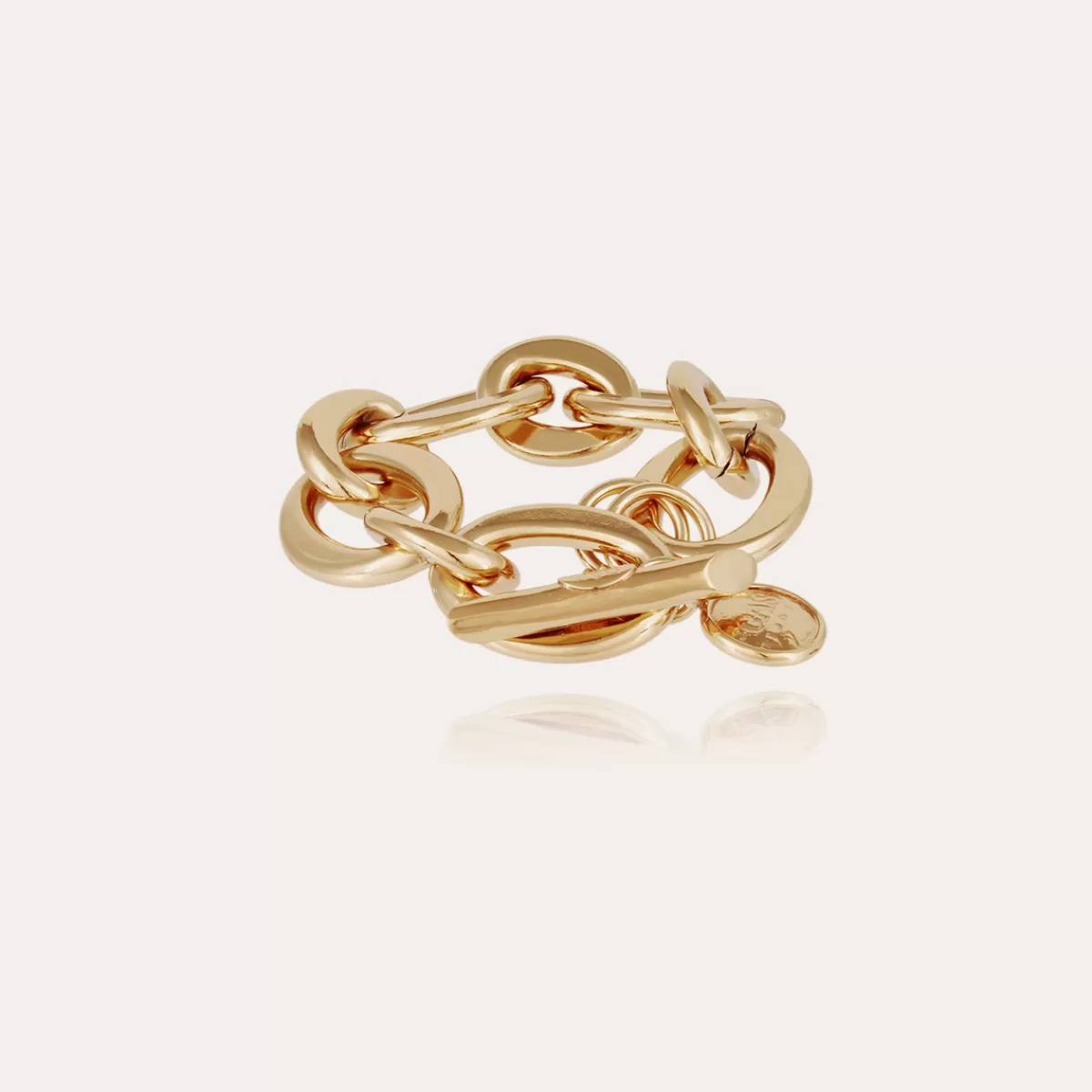 Gas Bijoux Bracelet Maille Ovale moyen modèle doré Sale
