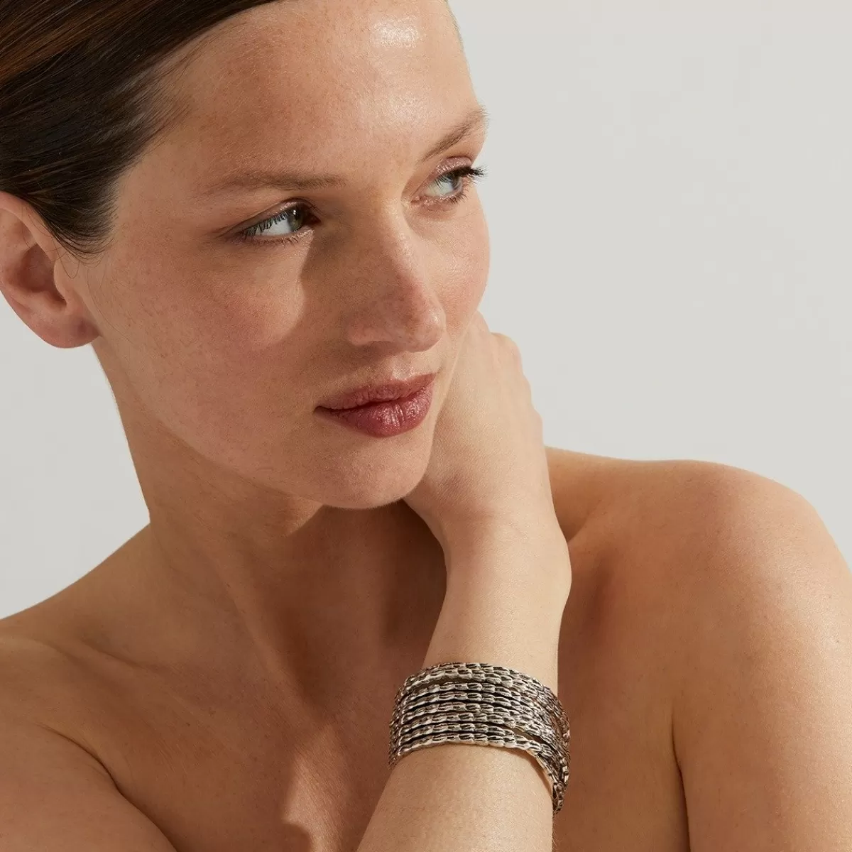 Gas Bijoux Bracelet manchette Liane petit modèle argenté Sale