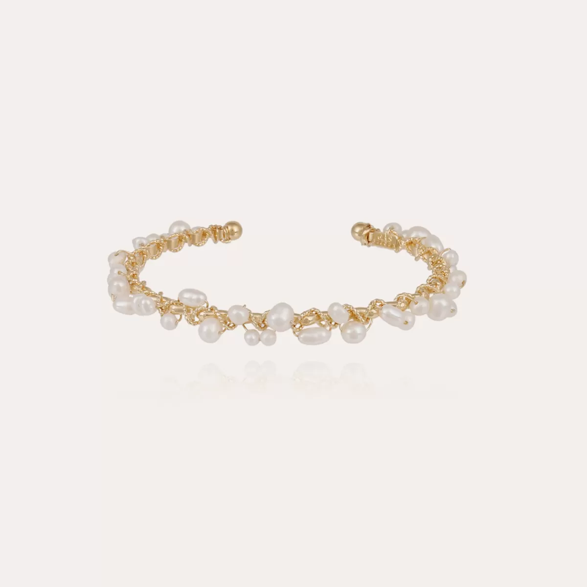 Gas Bijoux Bracelet Orphée doré Nacre blanche Best Sale