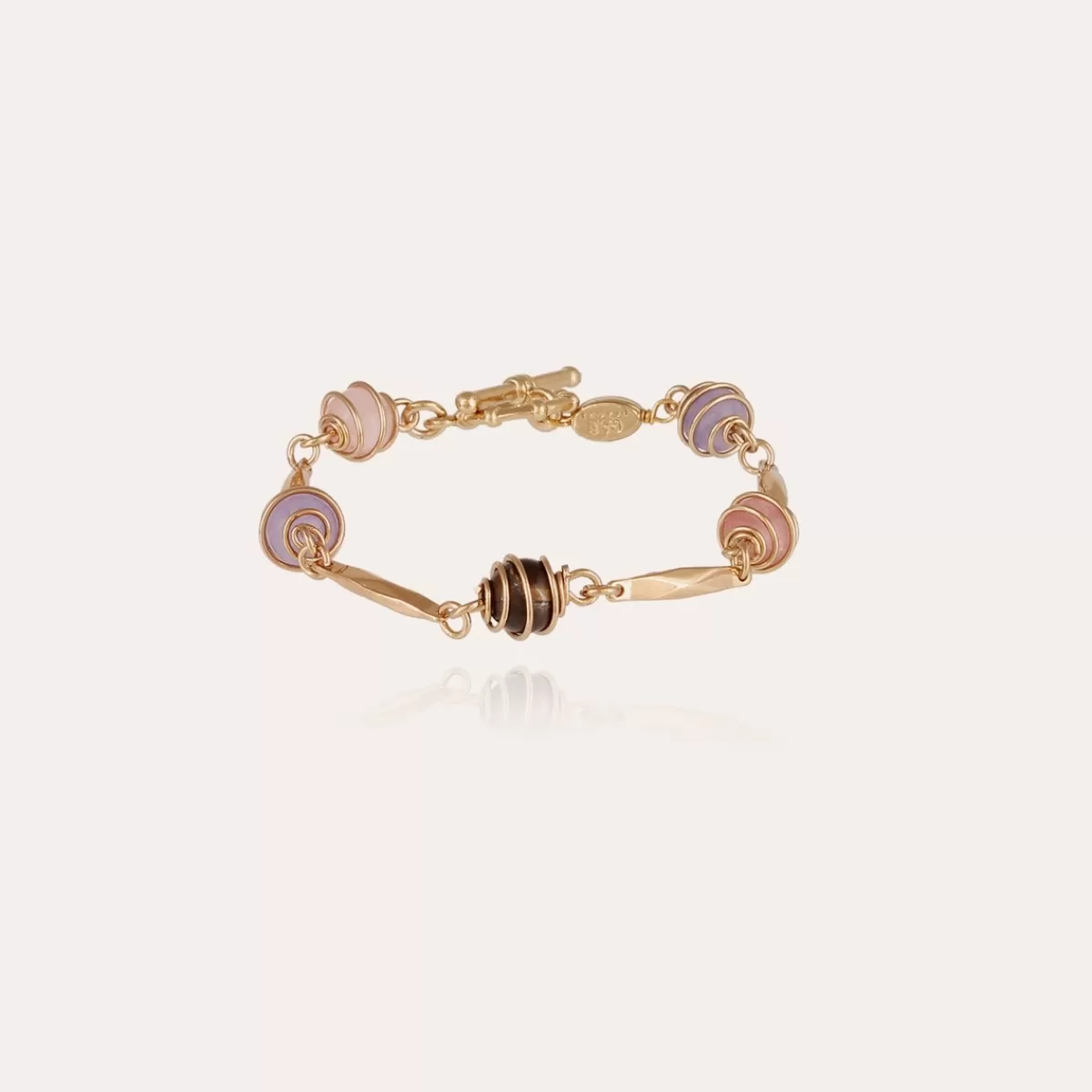 Gas Bijoux Bracelet Perla Serti doré Oeil de Tigre Clearance