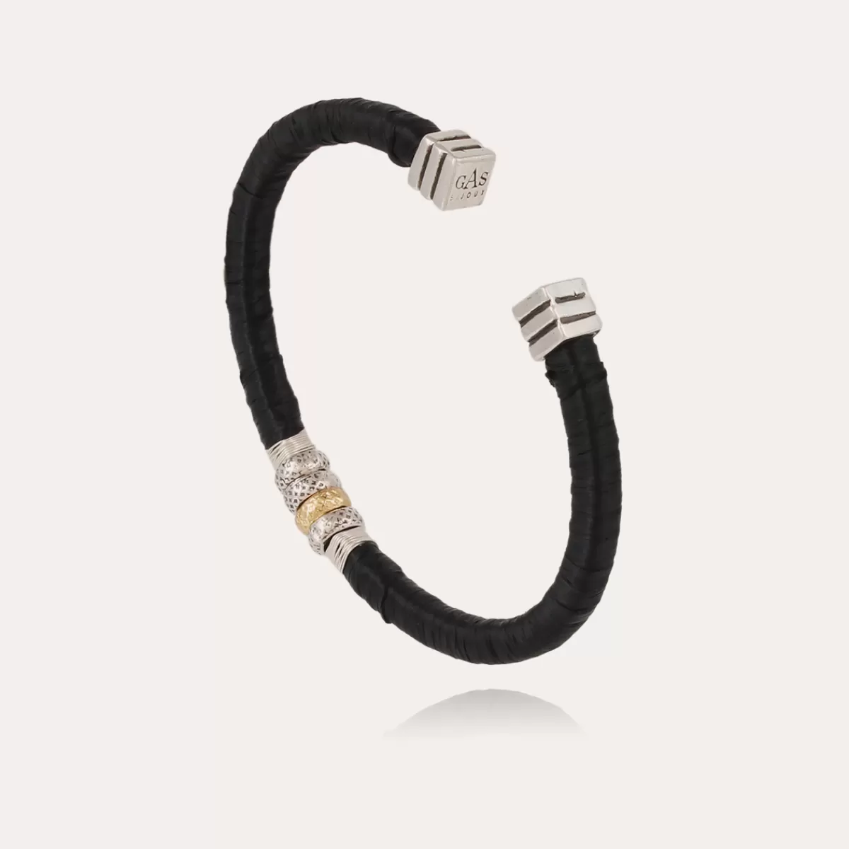 Gas Bijoux Bracelet Sari emballé grand modèle argenté Hot