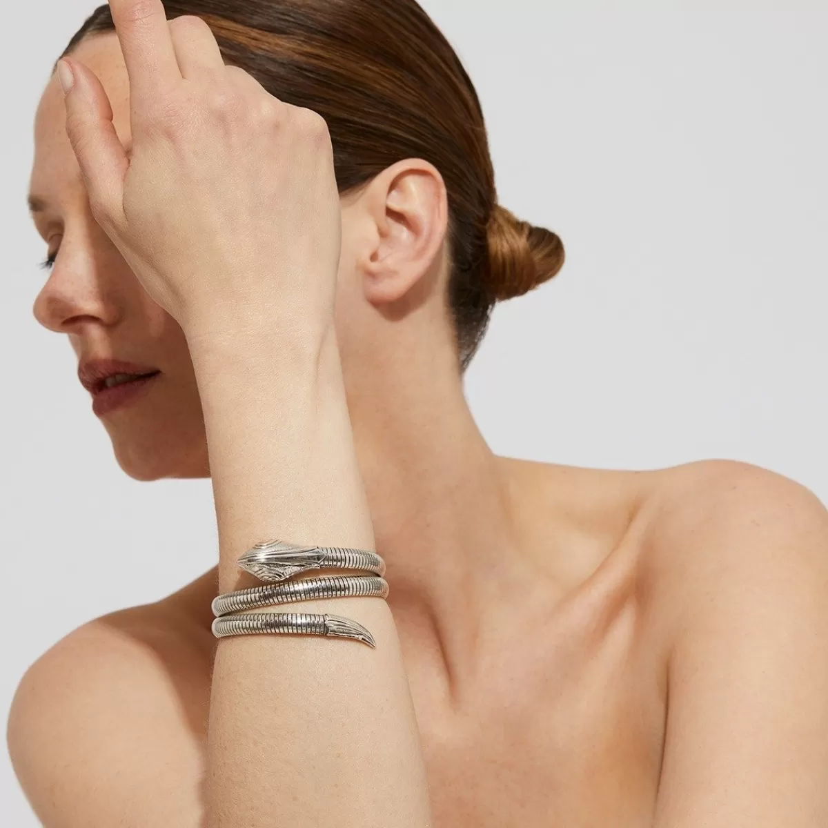 Gas Bijoux Bracelet Serpent argenté Sale