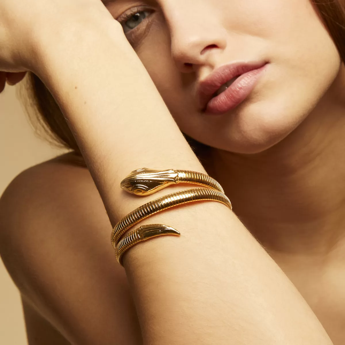 Gas Bijoux Bracelet Serpent doré Clearance