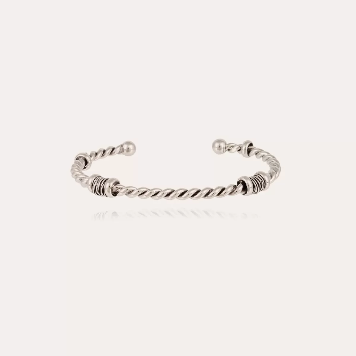 Gas Bijoux Bracelet Torsade grand modèle argenté Flash Sale