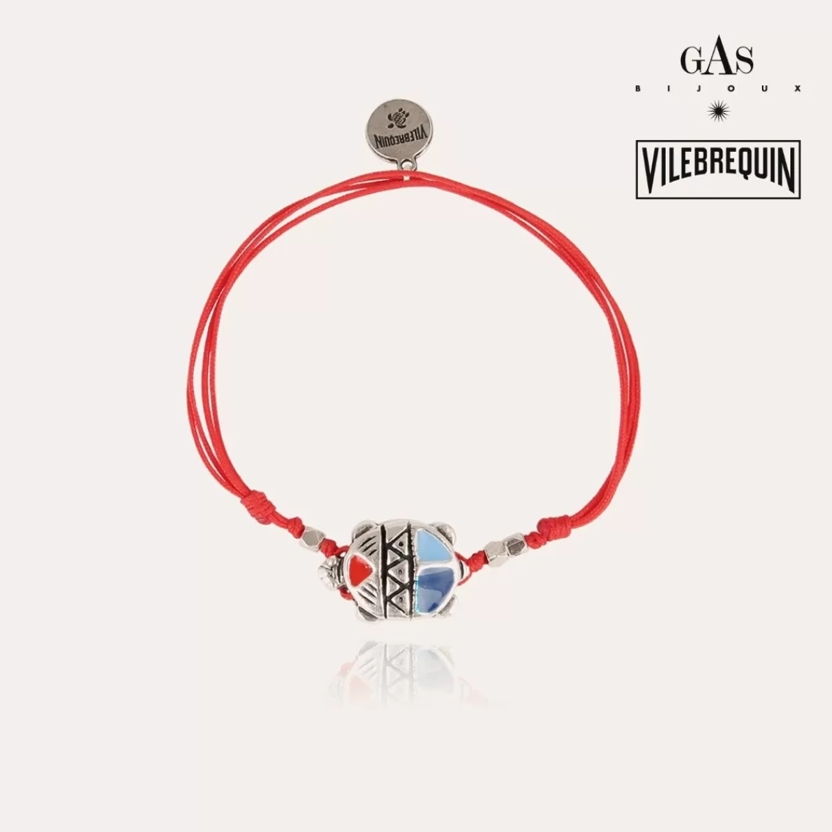 Gas Bijoux Bracelet Tortue émail Vilebrequin grand modèle argenté Clearance
