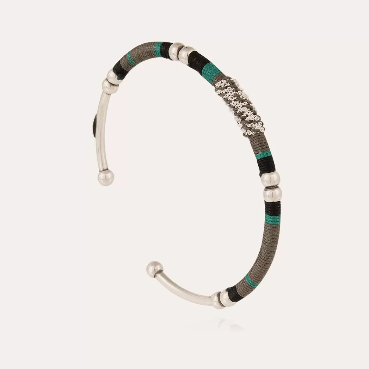 Gas Bijoux Bracelet Zanzibar grand modèle argenté Hot