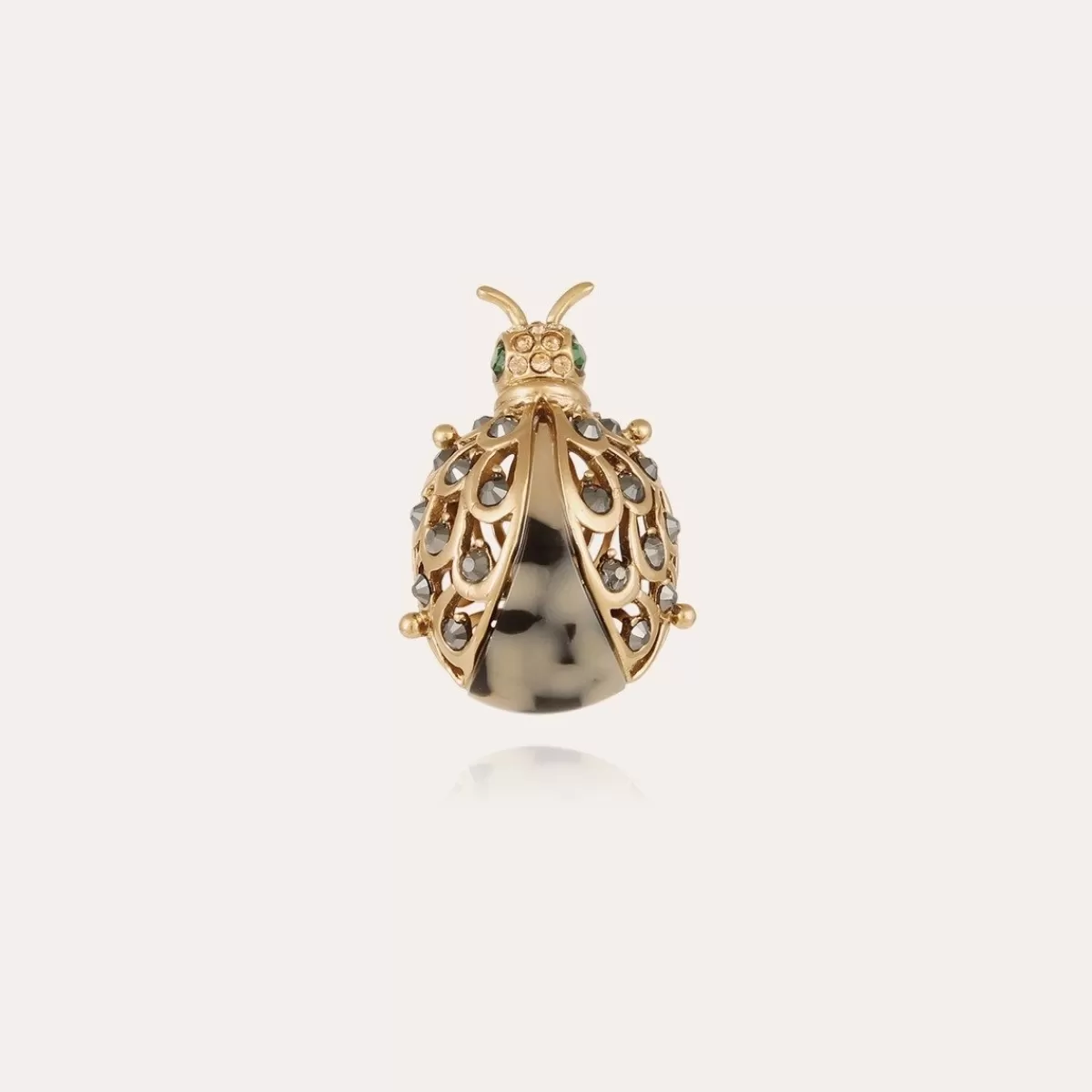 Gas Bijoux Broche Coccinelle grand modèle dorée Cheap