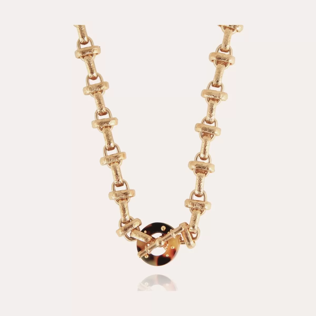 Gas Bijoux Collier Adrian acétate doré - Écaille Sale