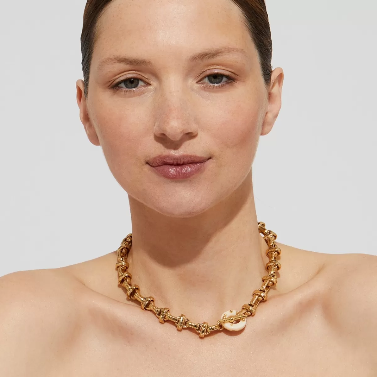Gas Bijoux Collier Adrian acétate doré - Ivoire Flash Sale