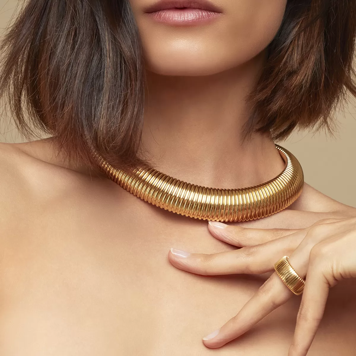 Gas Bijoux Collier Aida petit modèle doré Cheap