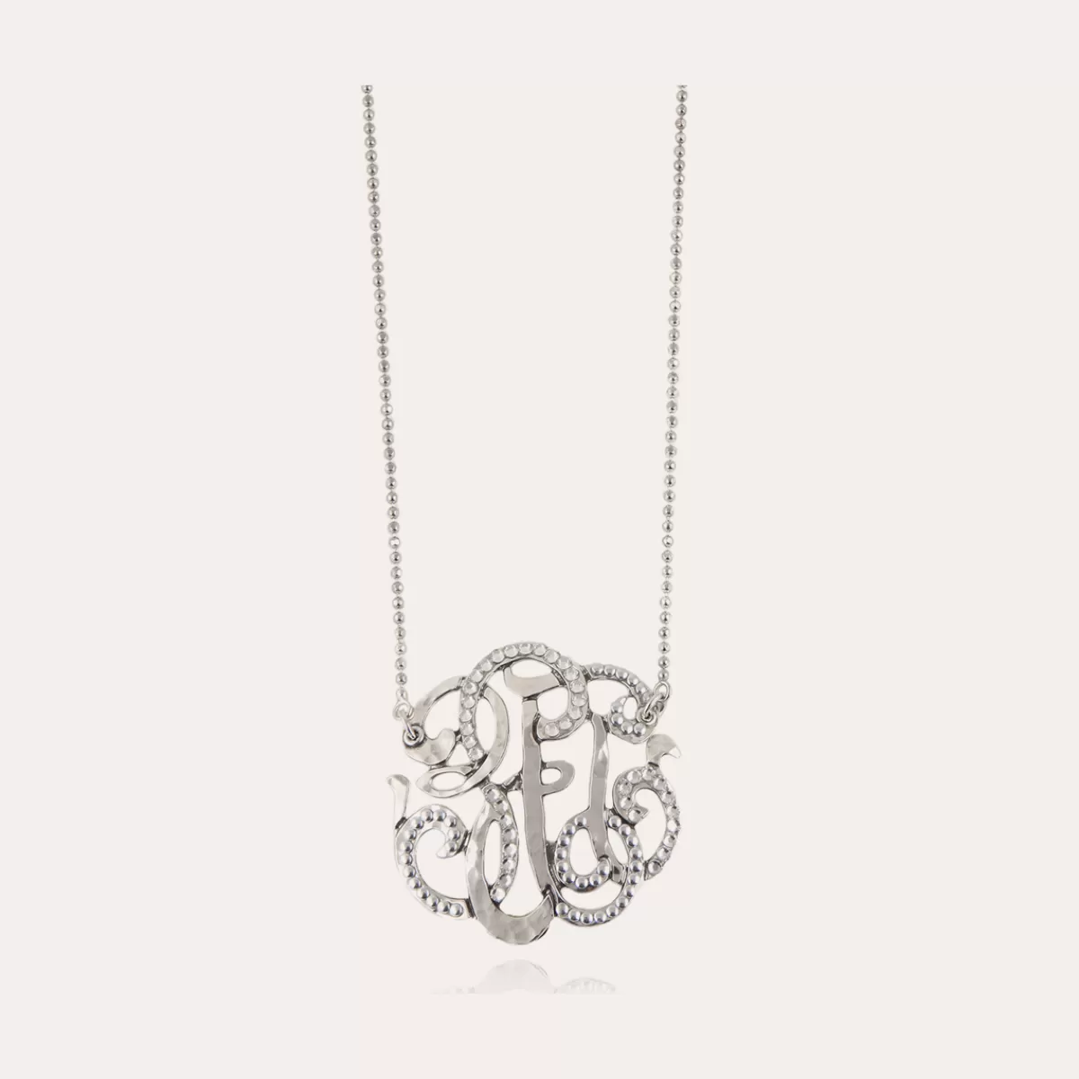 Gas Bijoux Collier Arabesque grand modèle argenté Shop