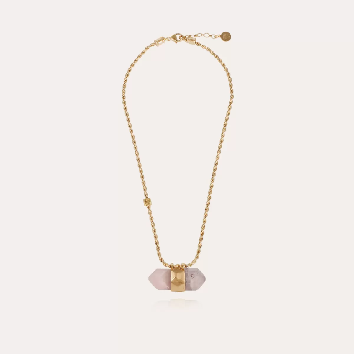 Gas Bijoux Collier Aventurine grand modèle doré - Améthyste Multico bleu Sale