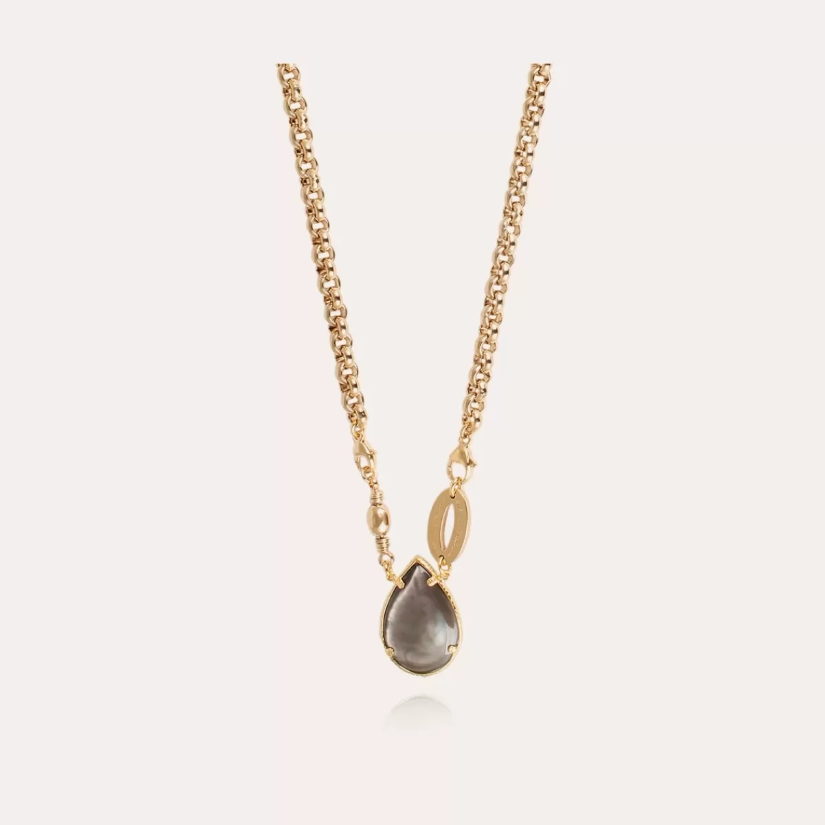 Gas Bijoux Collier Billy doré - Nacre grise Nacre blanche Flash Sale
