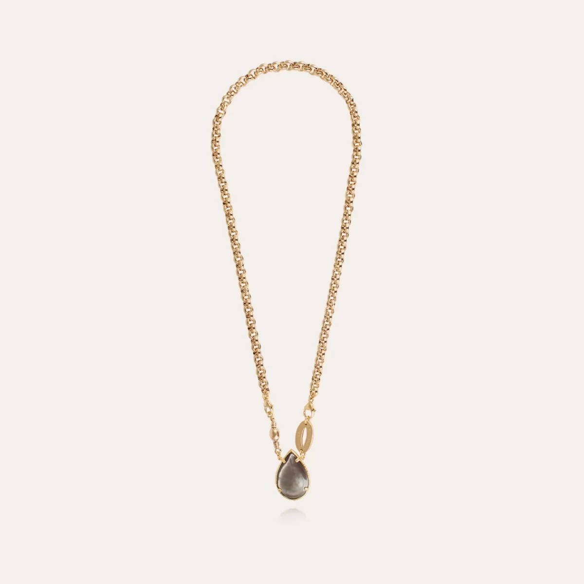 Gas Bijoux Collier Billy doré - Nacre grise Nacre blanche Flash Sale