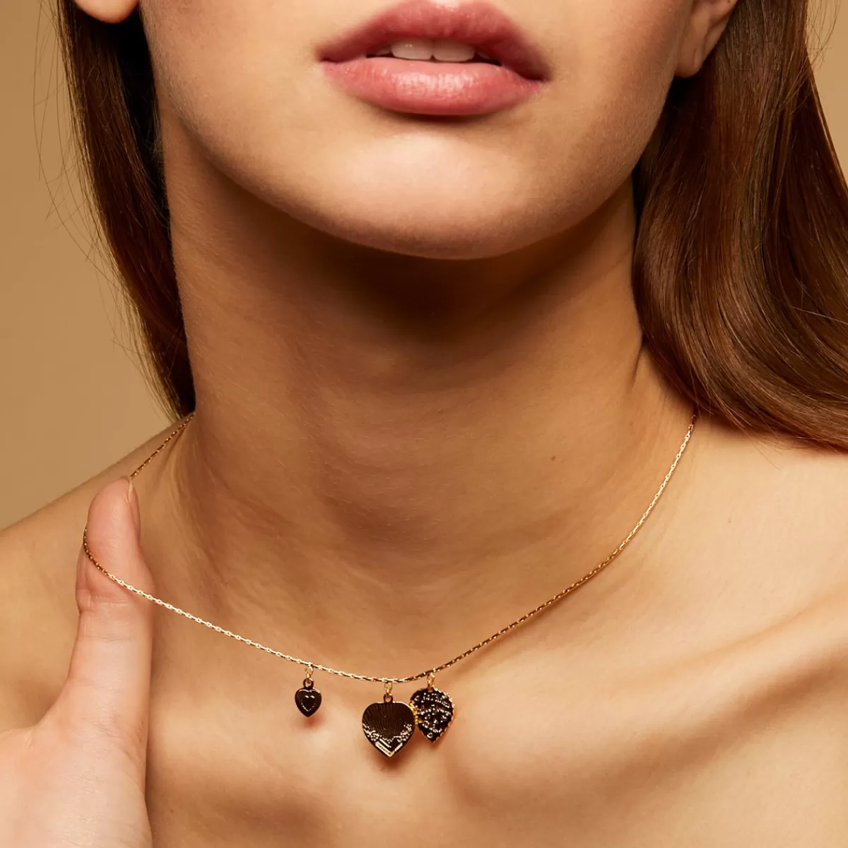 Gas Bijoux Collier Love mini doré Discount