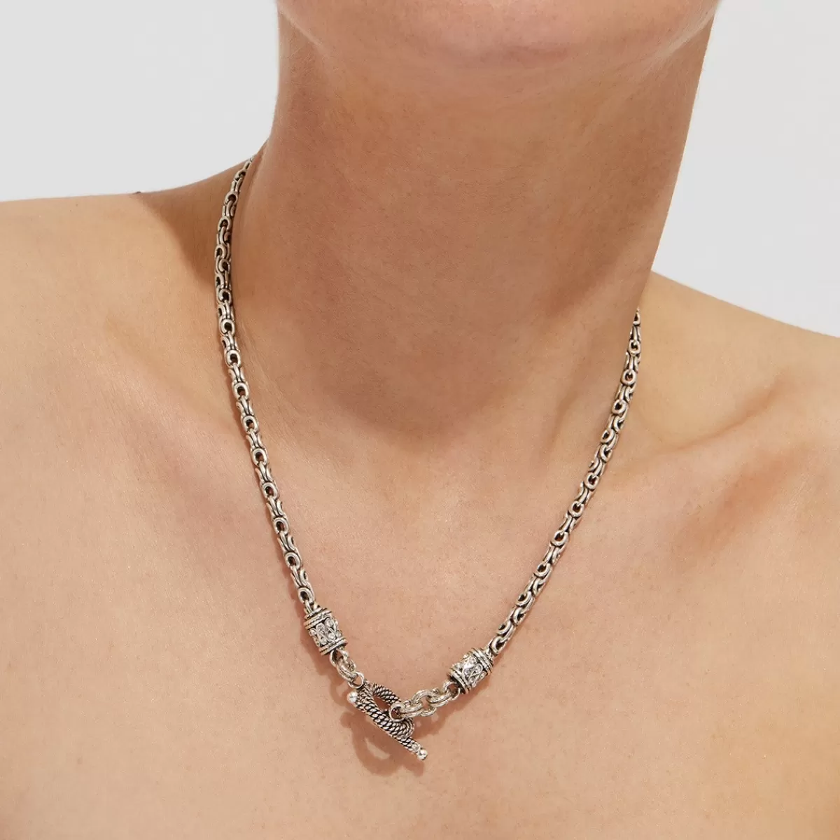 Gas Bijoux Collier Maglia argenté Cristal Discount