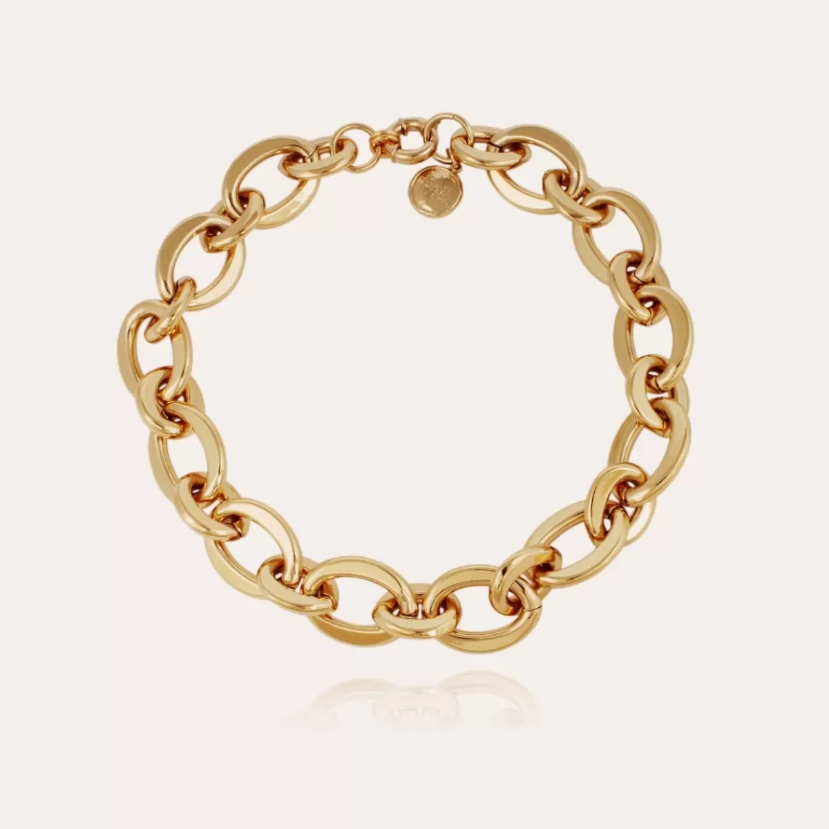 Gas Bijoux Collier Maille Ovale moyen modèle doré New