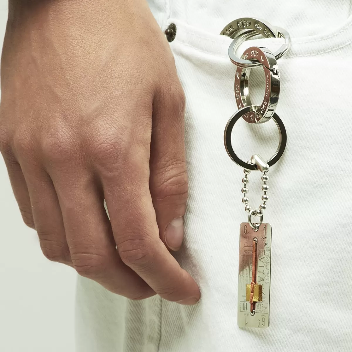 Gas Bijoux Porte-clés Evita argenté Flash Sale